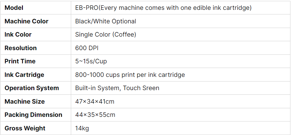 Evebot Automatic Coffee Printer 3 1749006518391