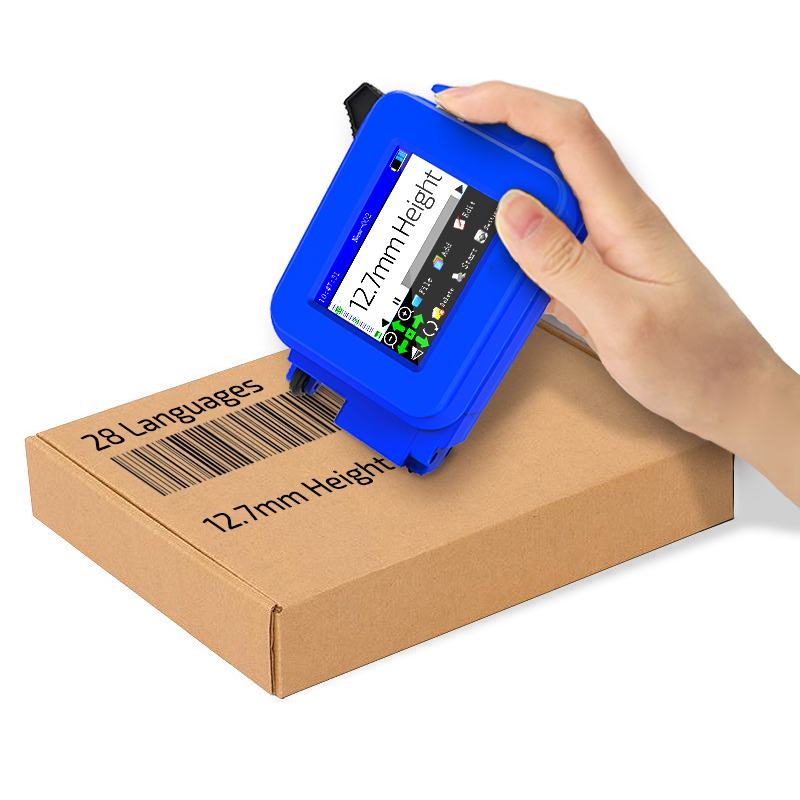 mini inkjet printer printing quick-dry codes on aluminum metal plastic and cardboard surfaces